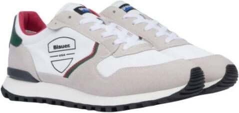 Blauer Sneakers Wit Heren