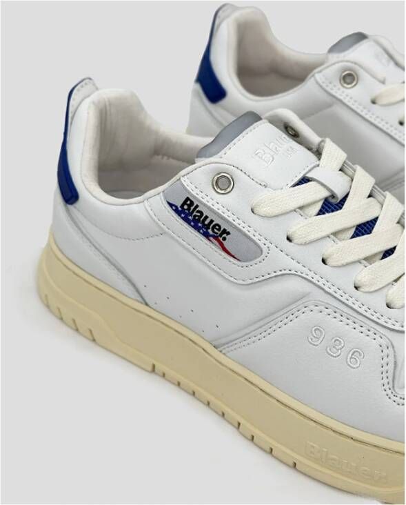 Blauer Sneakers Wit Heren