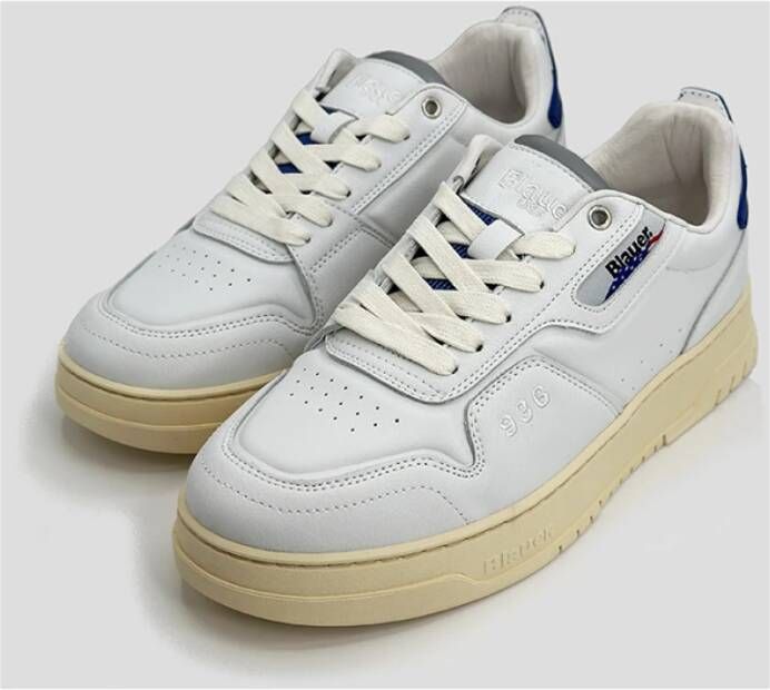 Blauer Sneakers Wit Heren