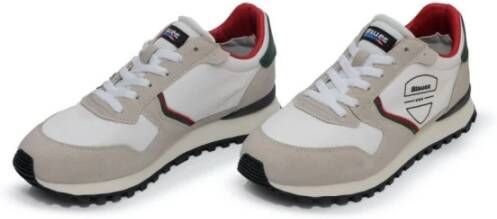 Blauer Sneakers Wit Heren
