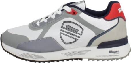 Blauer Sneakers Wit Heren