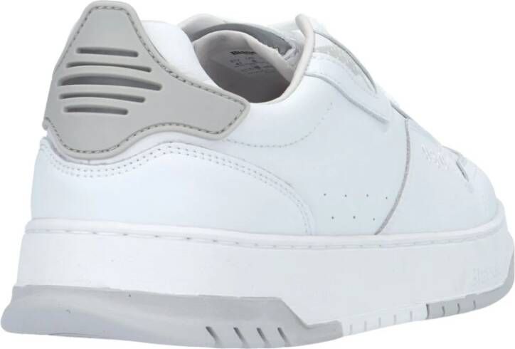 Blauer Witte Leren Sneakers Wit Heren