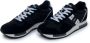 Blauer Zwarte Witte Suède Nylon Hardloopschoenen Black Heren - Thumbnail 7