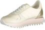 Blauer Sportieve Beige Vetersneakers met Contrastdetails Beige Dames - Thumbnail 10