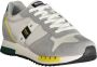 Blauer Sportieve Grijze Sneaker met Contrastdetails Multicolor Heren - Thumbnail 7