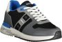 Blauer Elegante grijze sportsneakers met contrasterende accenten Multicolor Heren - Thumbnail 5