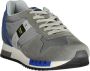 Blauer Elegante grijze sportsneakers met contrasterende accenten Multicolor Heren - Thumbnail 2