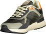 Blauer Groene Sportsneaker met Contrasterende Details Multicolor Heren - Thumbnail 3