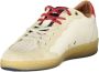 Blauer Sportieve Leren Sneakers met Dubbele Vetersluiting - Thumbnail 2