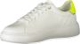 Blauer Sportieve witte vetersneakers met contrastdetails White Dames - Thumbnail 8