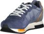 Blauer Blauwe Vetersneakers met Contrasterende Details Blue Heren - Thumbnail 18