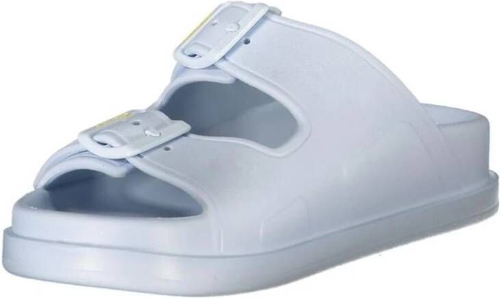 Blauer Stijlvolle Instap Sandalen met Verstelbare Gespen