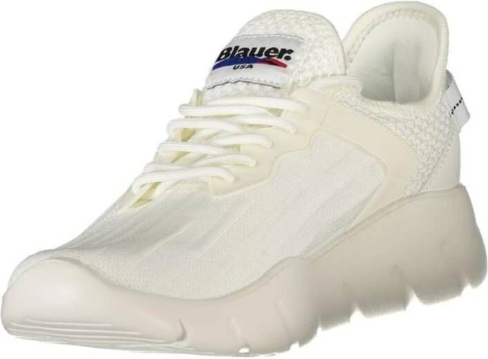 Blauer Urban Style Sneakers met Gedurfde Details