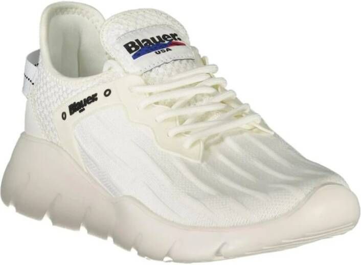 Blauer Urban Style Sneakers met Gedurfde Details