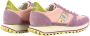 Blauer Roze Polyester Sneaker met Contrastdetails Pink Heren - Thumbnail 7