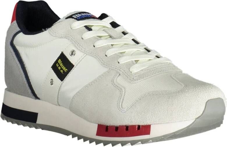 Blauer White Polyester Sneaker White Heren