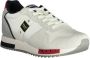 Blauer Witte Polyester Sneaker met Sportieve Details Multicolor Heren - Thumbnail 5