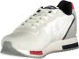 Blauer Witte Polyester Sneaker met Sportieve Details Multicolor Heren - Thumbnail 6