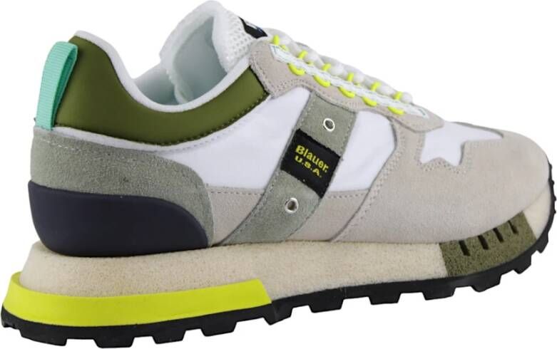 Blauer Wit Groen Stijlvolle Sneakers Multicolor Heren