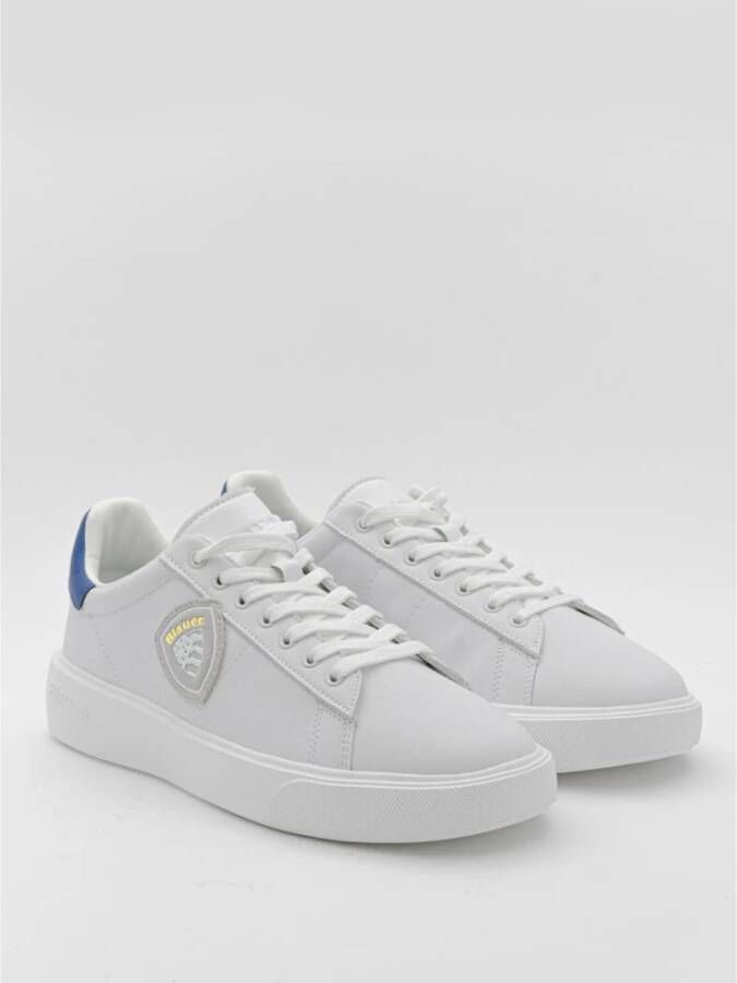 Blauer Wit Royal Leren Tennissneakers White Heren