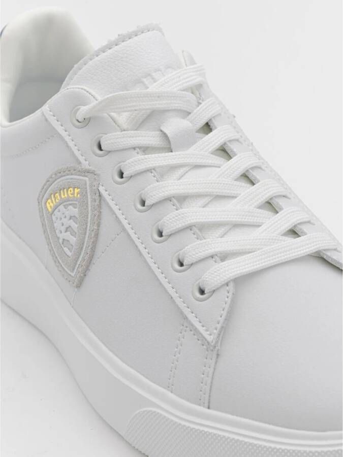 Blauer Wit Royal Leren Tennissneakers White Heren