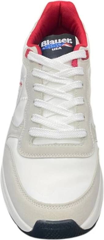 Blauer Witte lage sneakers Navy