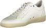 Blauer Witte lage sneakers voor mannen - Thumbnail 2