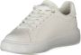 Blauer Witte Leren Dames Sneaker met Rhinestone Accents - Thumbnail 3