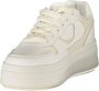 Blauer Witte Leren Sneakers met Contrasterende Details - Thumbnail 2