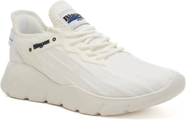 Blauer Witte Platte Sneaker Sok Stijl White Heren