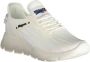 Blauer Witte Polyester Sneaker met Sportieve Details White Heren - Thumbnail 3