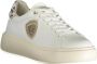 Blauer Witte Polyester Sneaker met Veters White Heren - Thumbnail 8