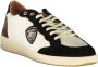 Blauer Witte Polyester Sportsneaker met Contrastdetails Multicolor Heren - Thumbnail 5