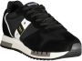 Blauer Sportieve Zwarte Sneakers voor Heren met Contrastdetails Black Heren - Thumbnail 3