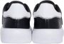 Blauer Zwarte Polyester Sneaker met Contrastdetails Black - Thumbnail 5