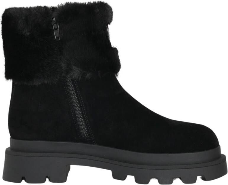 Blauer Zwarte Suède Winterlaarzen Vrouwen