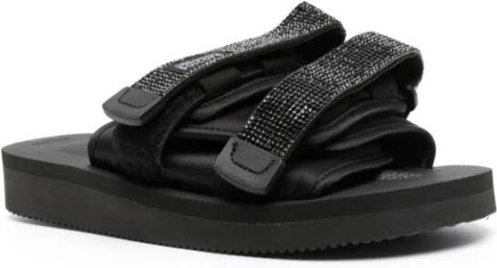 Blumarine Zwarte Sandalen met Kristalversiering