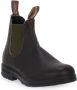 Blundstone Stiefel Boots #519 Stout Brown Leather with Olive Elastic (500 Series)-12UK - Thumbnail 79
