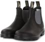 Blundstone Zwarte Leren Enkellaarzen met Marineblauwe Zijelastieken Black Dames - Thumbnail 12