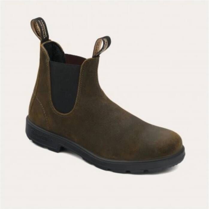 Blundstone Donkergroene gewaxte suède Chelsea boots Green Heren