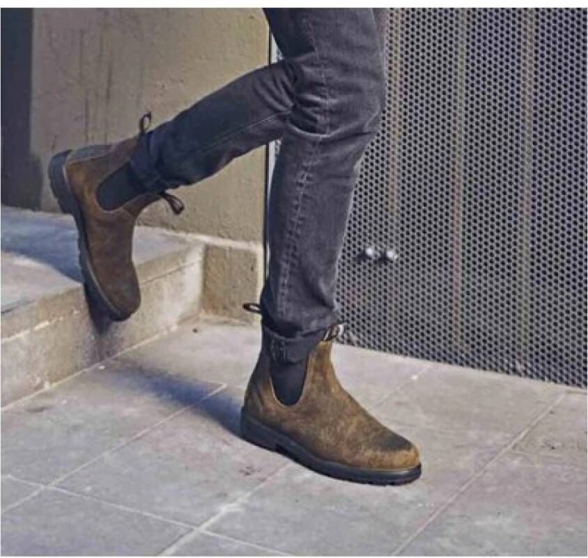 Blundstone Donker Olijf Suede Chelsea Laarzen Green Heren