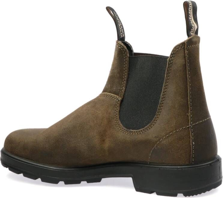 Blundstone Donkergroene Chelsea Boots van GeWaxte Suède Green Heren