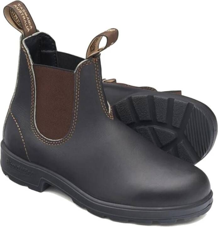 Blundstone Iconische Chelsea-laars van premium bruin leer Bruin Heren