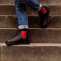 Blundstone Stiefel Boots #508 Voltan Leather Elastic (550 Series) Voltan Black Red-4.5UK - Thumbnail 12