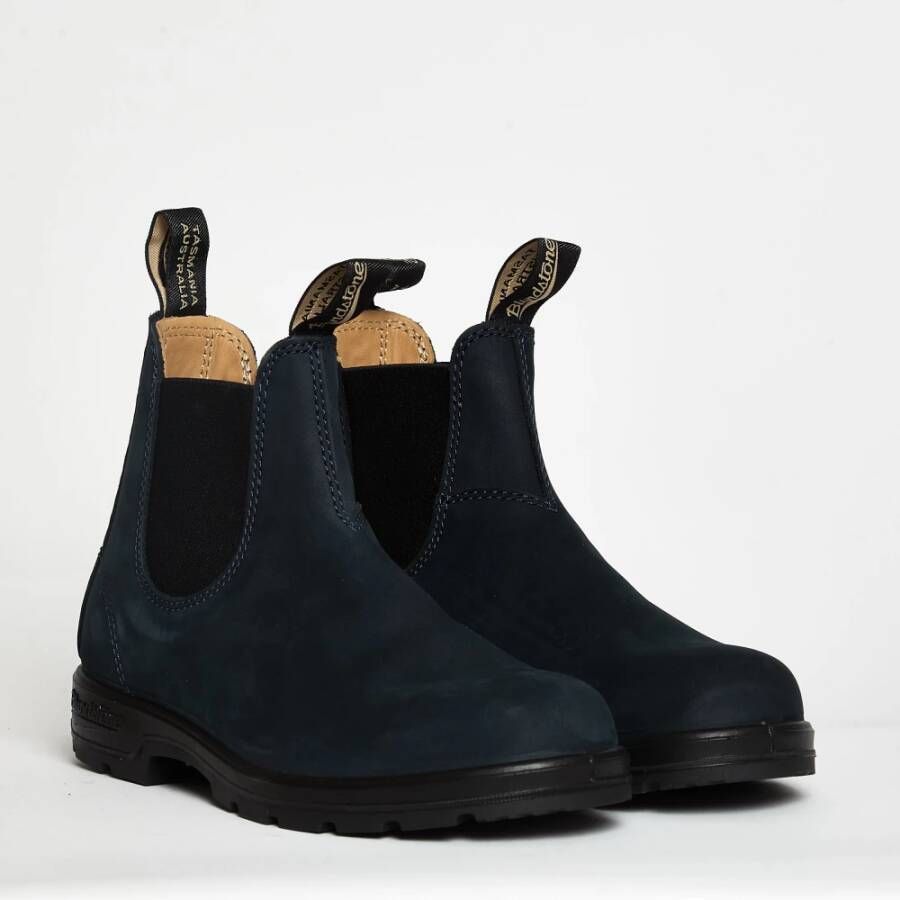 Blundstone Navy Nabuk Chelsea Boot Blue Heren