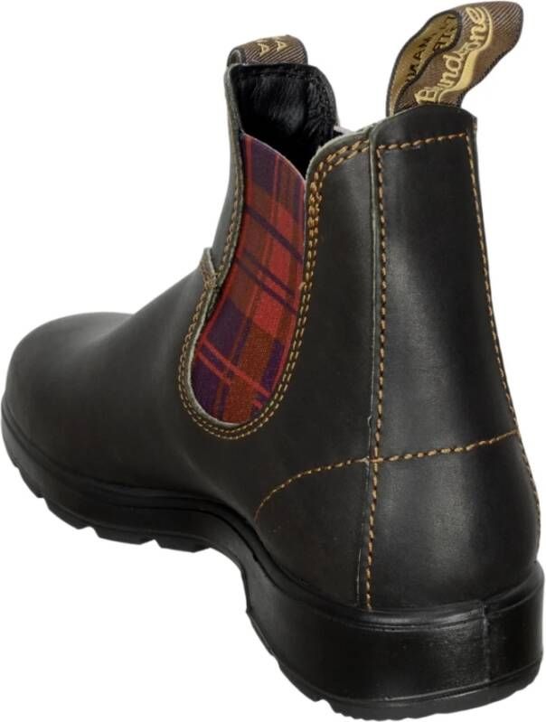 Blundstone Kleurrijke Beatle Beatles 2100 Burgundy Tartan Brown Laarzen Zwart Dames