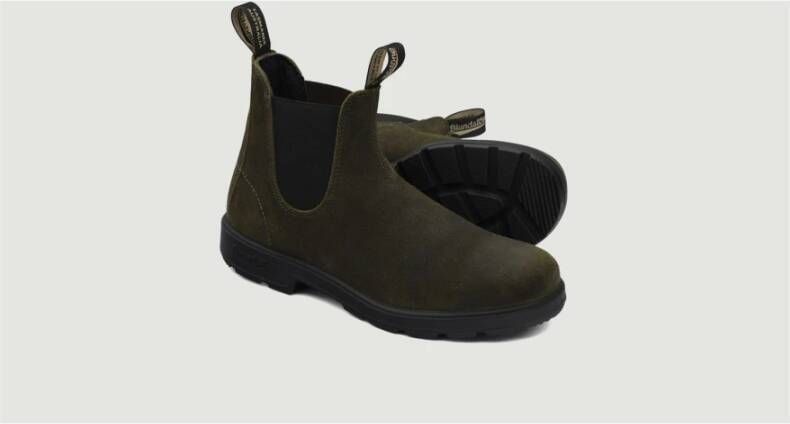 Blundstone Chelsea boots van premium suèdeleer in khaki groen Heren