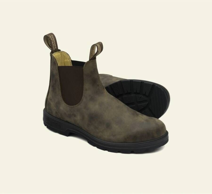 Blundstone Verouderde Leren Laarzen Warm Bruin Comfort Green Heren