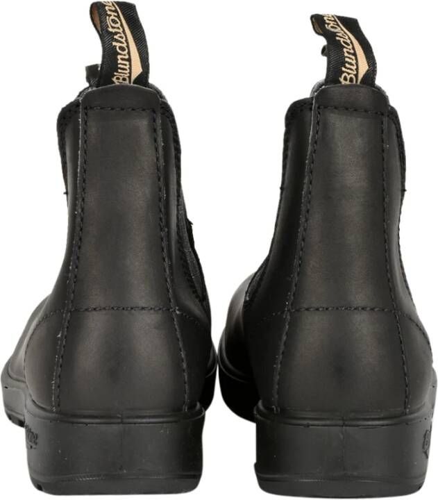 Blundstone Zwarte leren glitter enkellaarsjes Black Dames