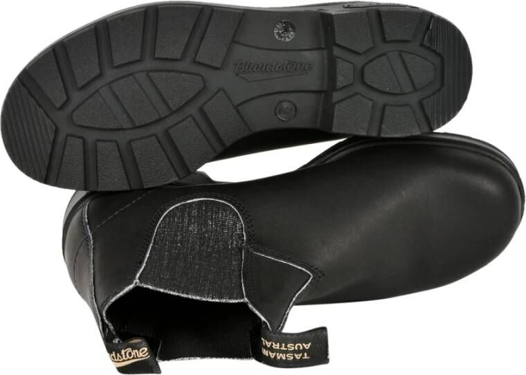 Blundstone Zwarte leren glitter enkellaarsjes Black Dames